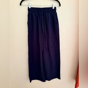 Navy Wide Leg Comfy Pants